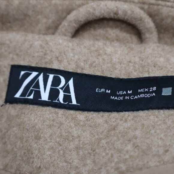 Zara Cropped Trench Coat Size Medium - Picture 6 of 6